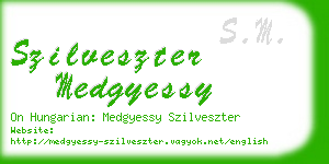szilveszter medgyessy business card